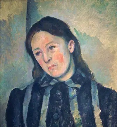 Portrait of Madame Cezanne with Loosened Hair Paul Cezanne